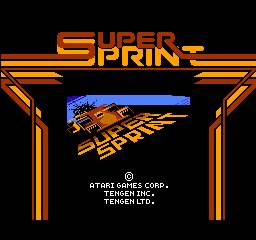 Super Sprint (Japan) Title Screen